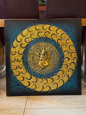 Lord Ganesh, 3D Acrylic Painting on Canvas