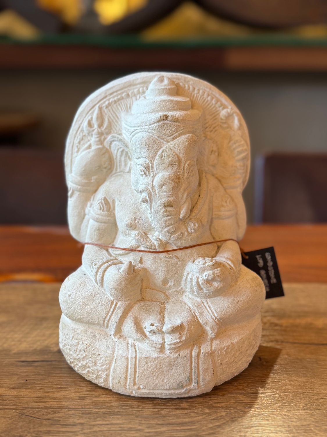 Lord Ganesh White Sandstone (M)