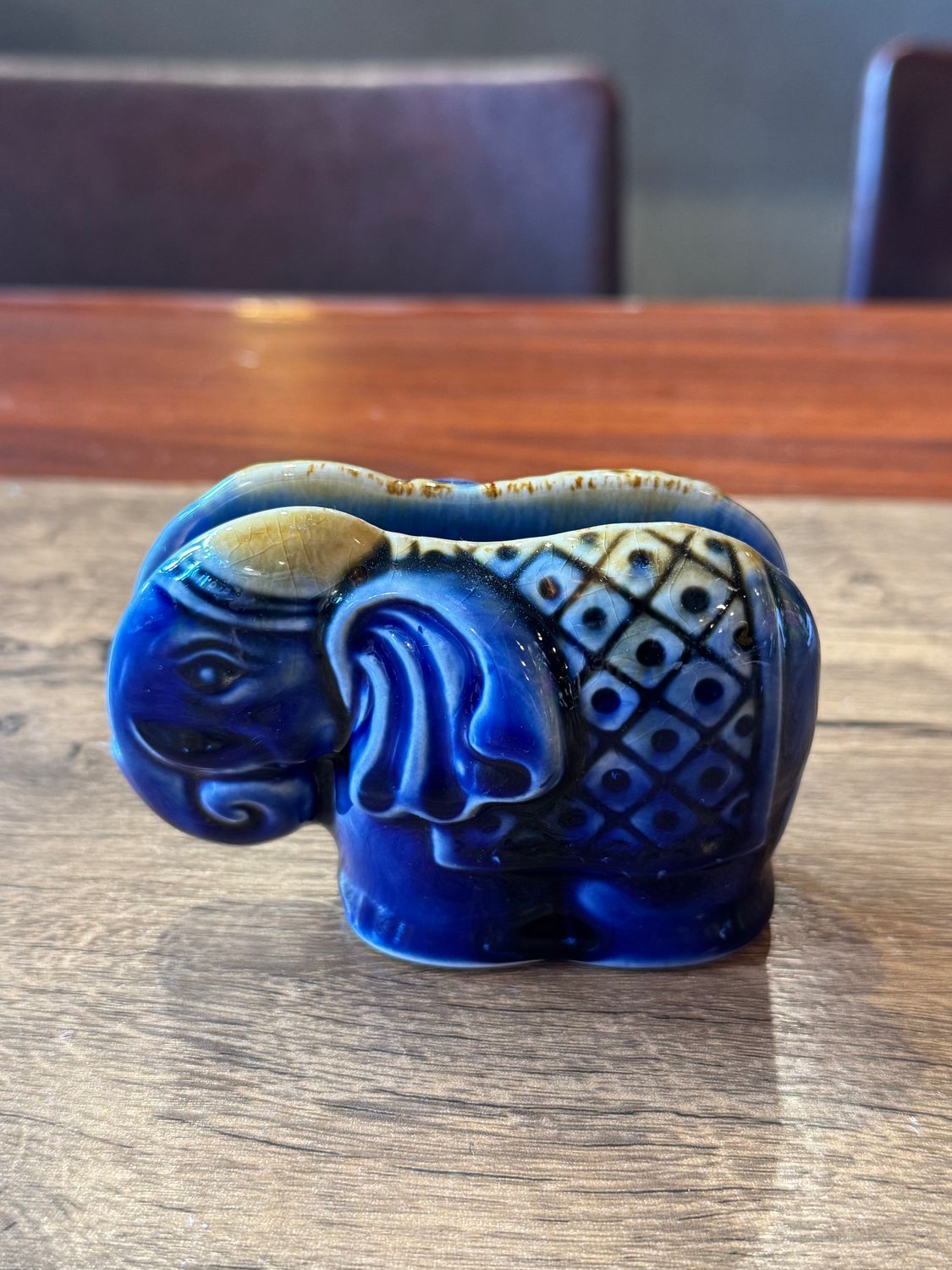 Elephant business card holder - Dark Blue