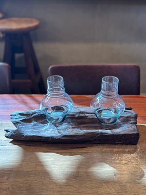 Teakwood Double Tea Light Candle Holders