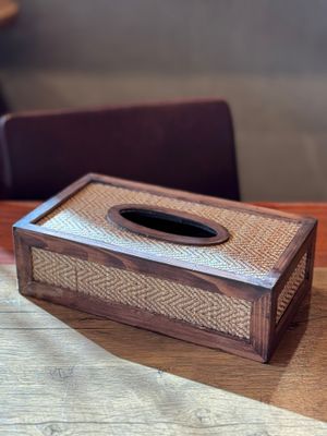 Handmade Reed&amp;Wooden Tissue Box