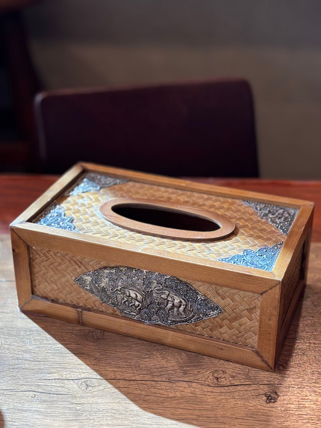 Handmade Bamboo Tissue Box