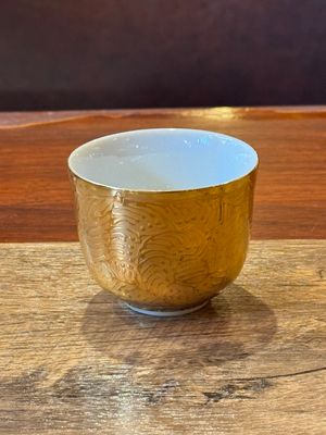 Hand Painted 18 Carat Gold Tea Cup