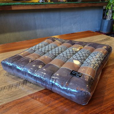 Handmade Thai seat cushion - Brown