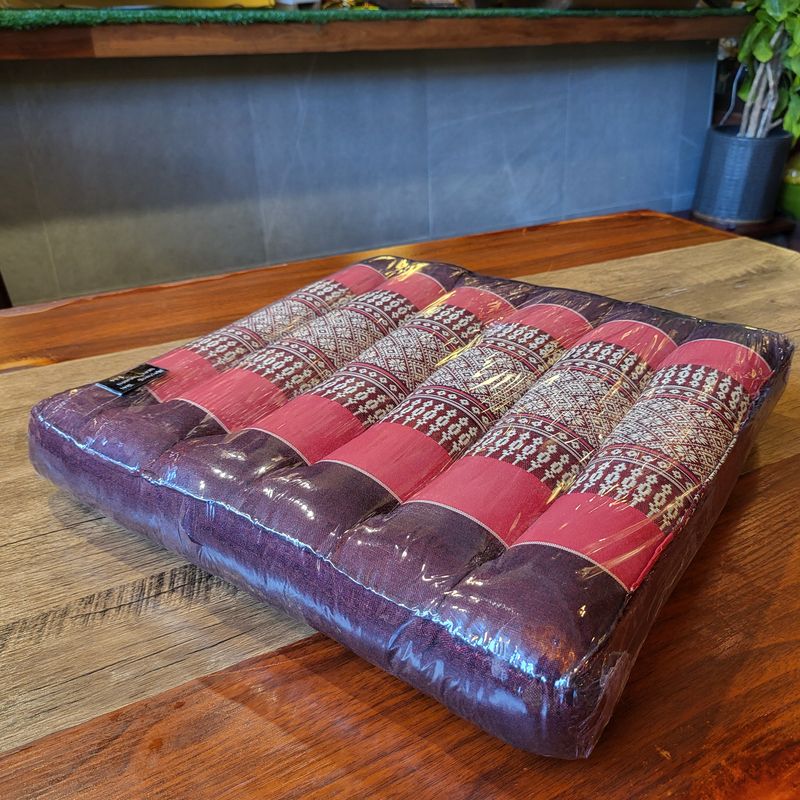 Handmade Thai seat cushion - Red