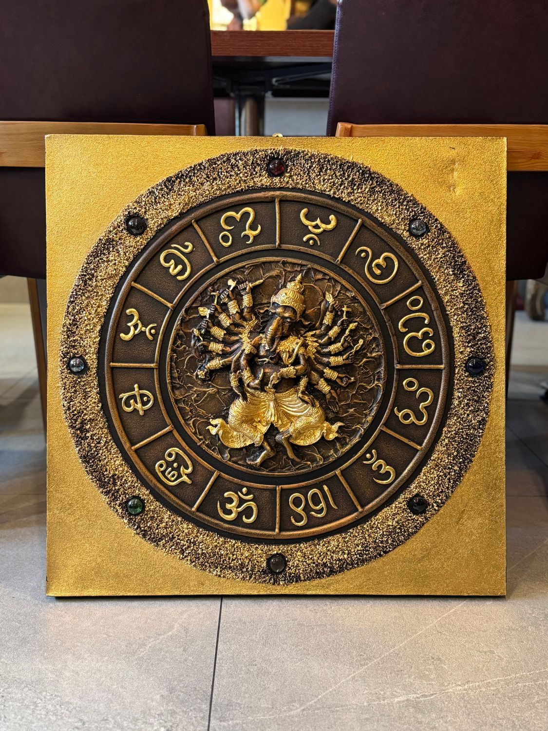 Lord Ganesh, 3D Acrylic on Canvas Painting