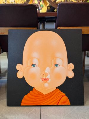 Acrylic on Canvas Painting, Boy Monk
