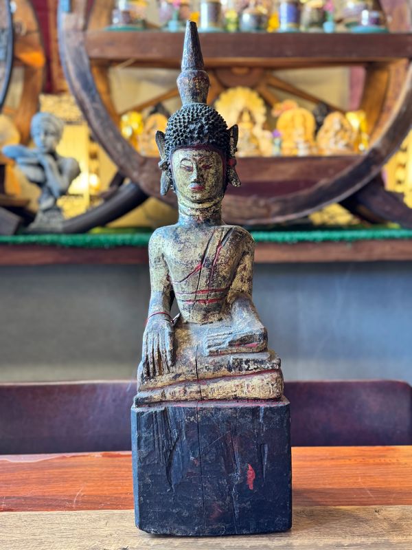 Wooden Burmese Style Buddha