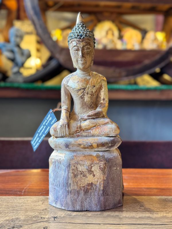 Hand Carved Wooden Buddha