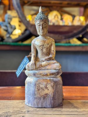 Hand Carved Wooden Buddha
