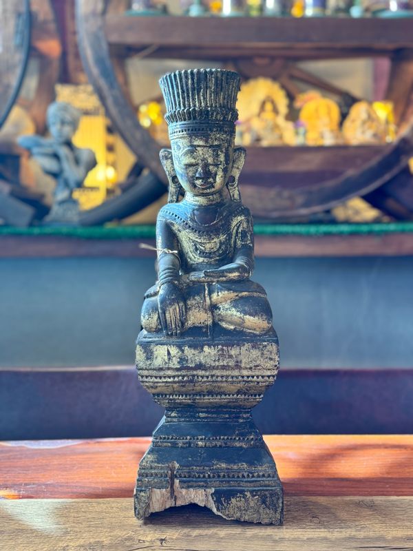Wooden Burmese Style Buddha