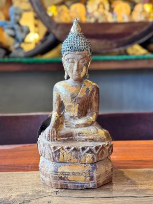 Hand Carved Wooden Buddha