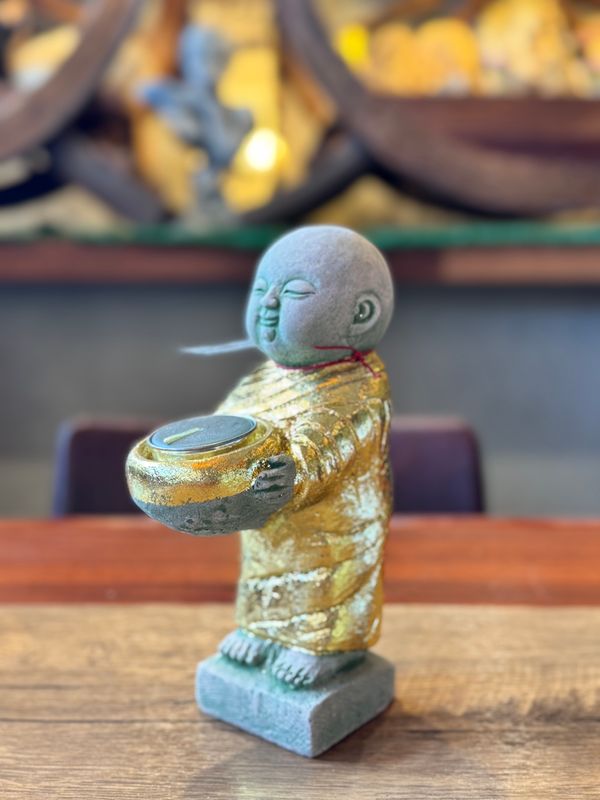 Handmade Terracotta Tea Light Candle Holder, Monk (A)