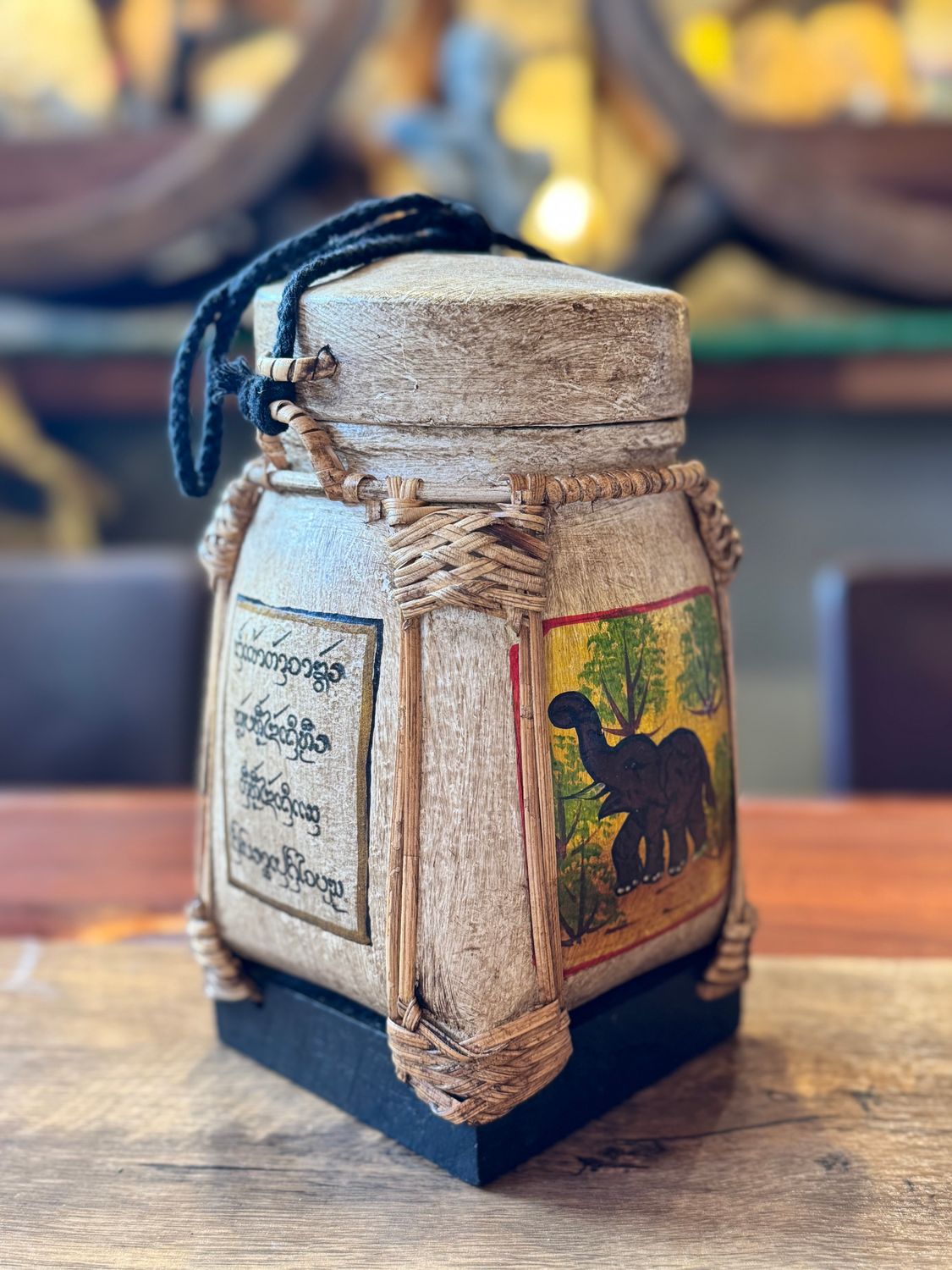Spun Bamboo Rice Container (M)