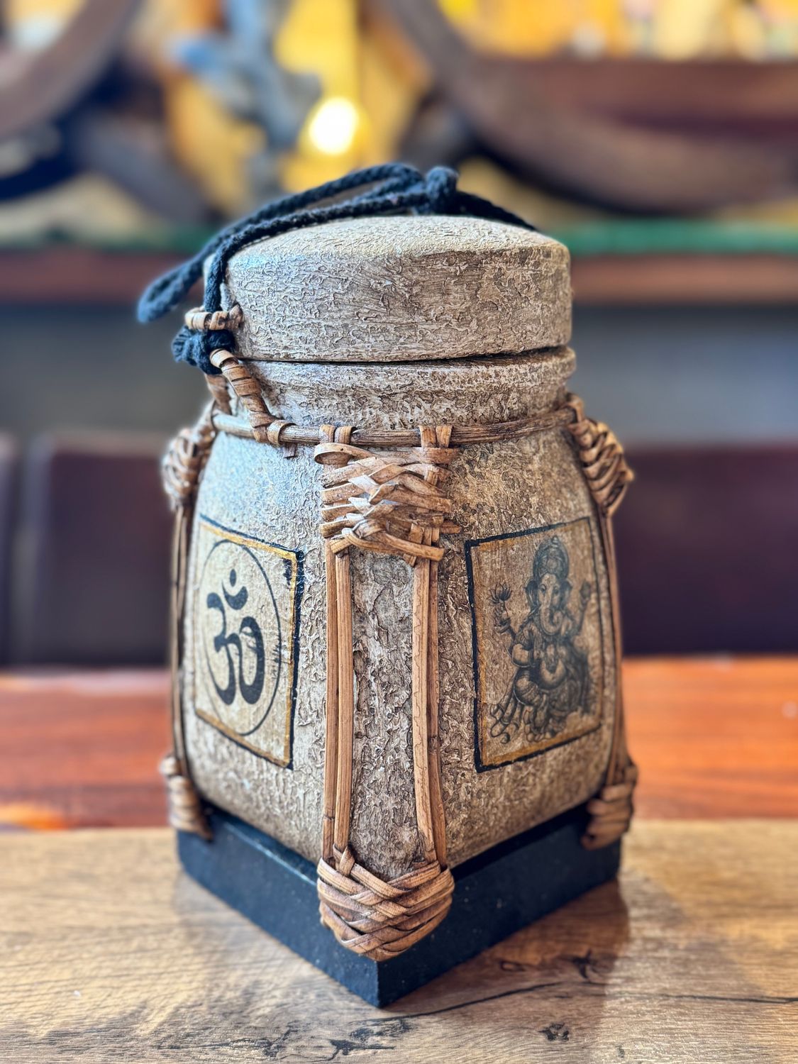 Spun Bamboo Rice Container (M)