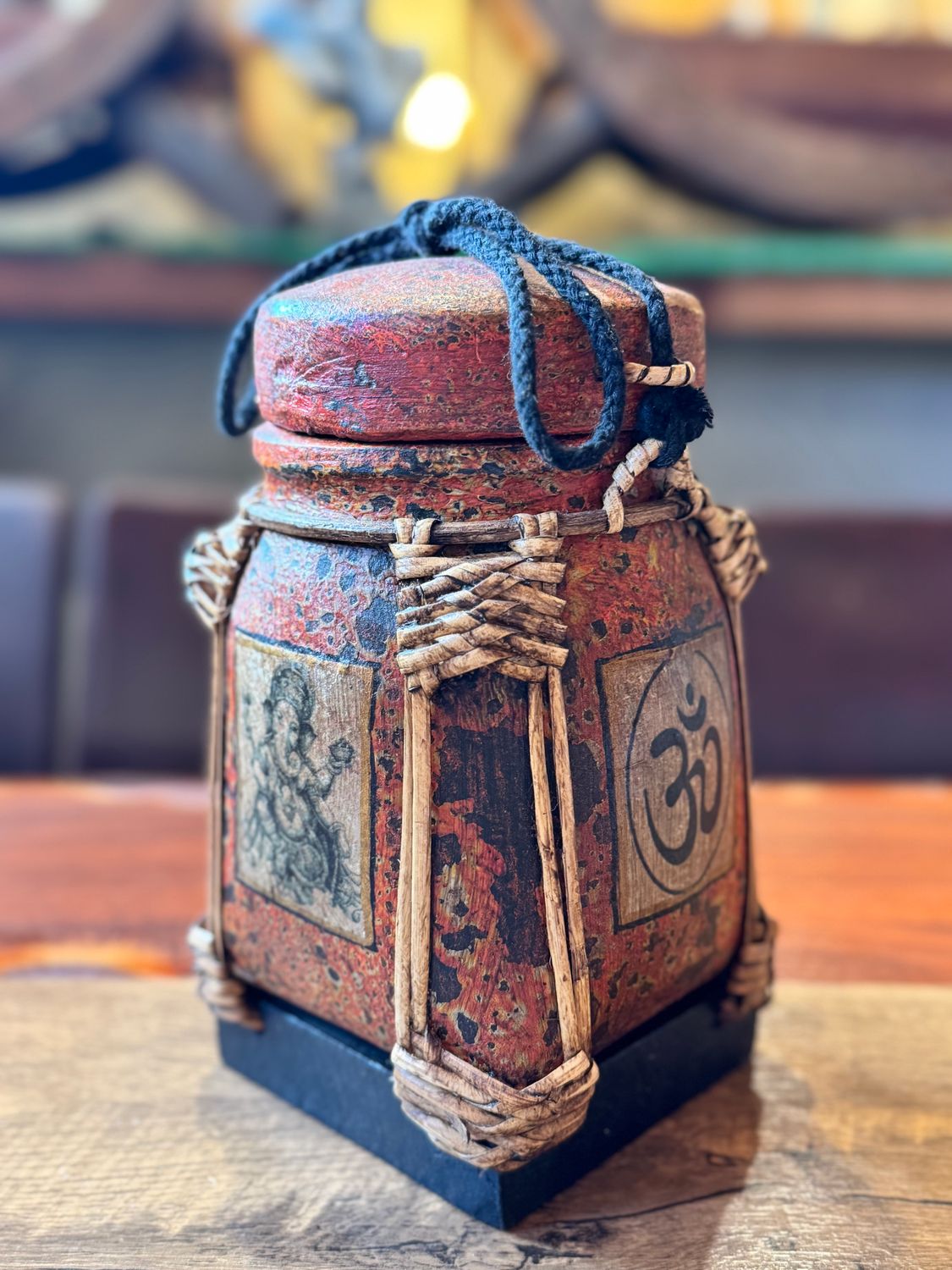 Spun Bamboo Rice Container (M)