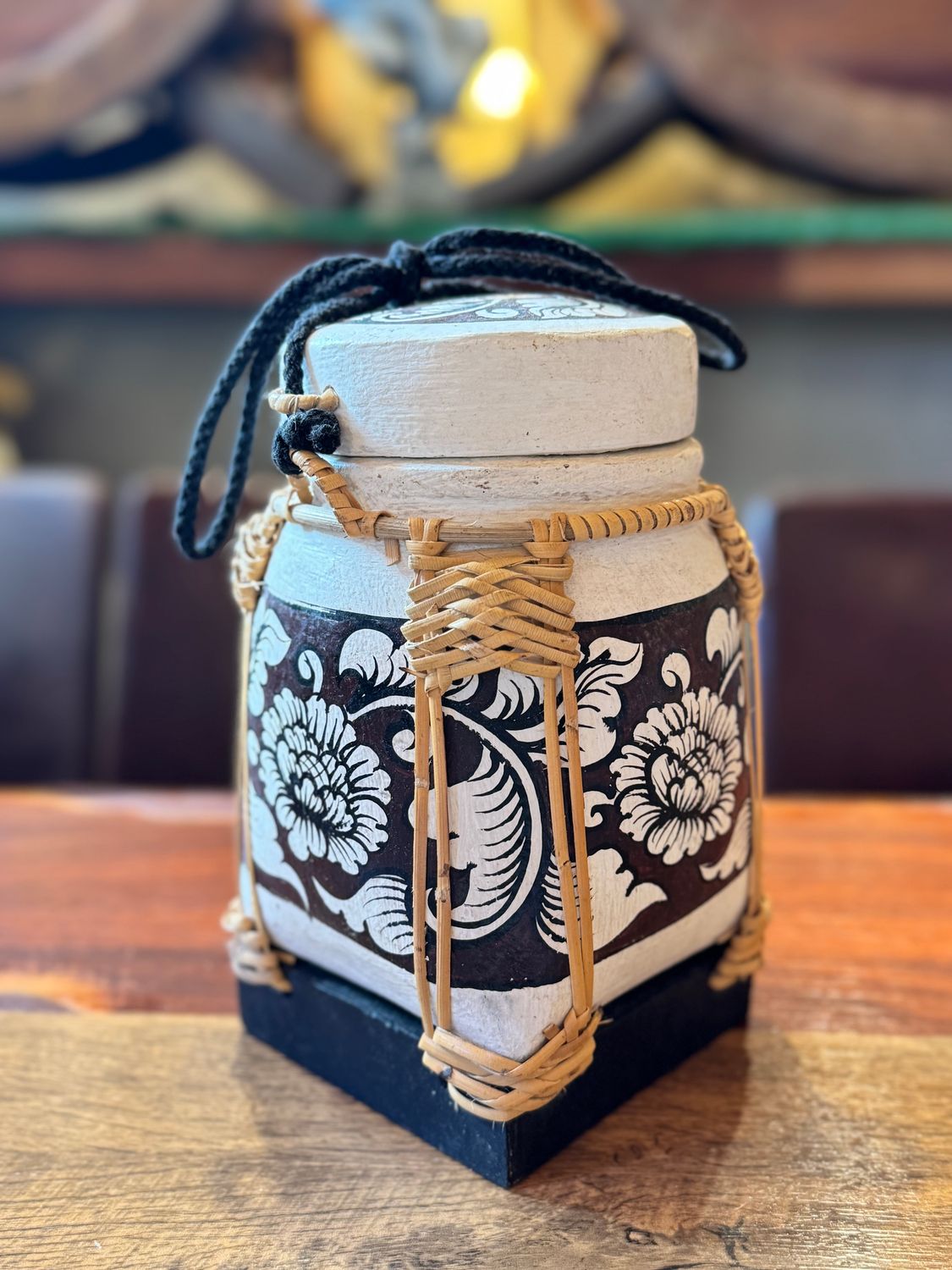 Spun Bamboo Rice Container (M)