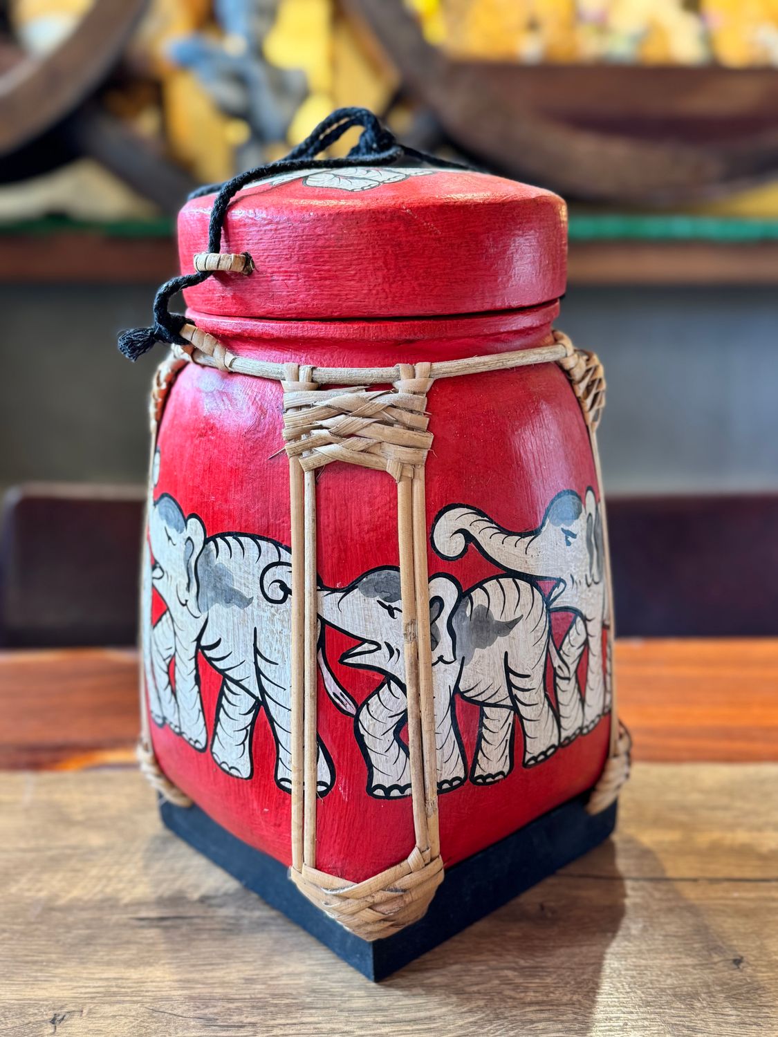 Spun Bamboo Rice Container (L)