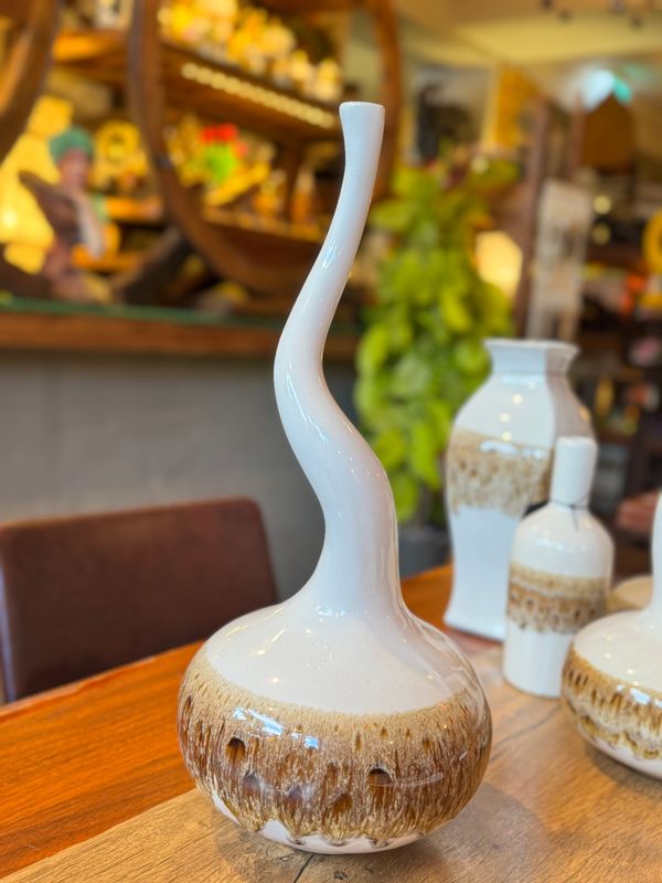 Handmade Ceramic Vase (L) - White