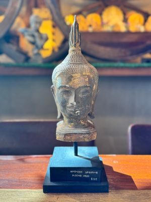 Handmade Sandstone Buddha Head Statue