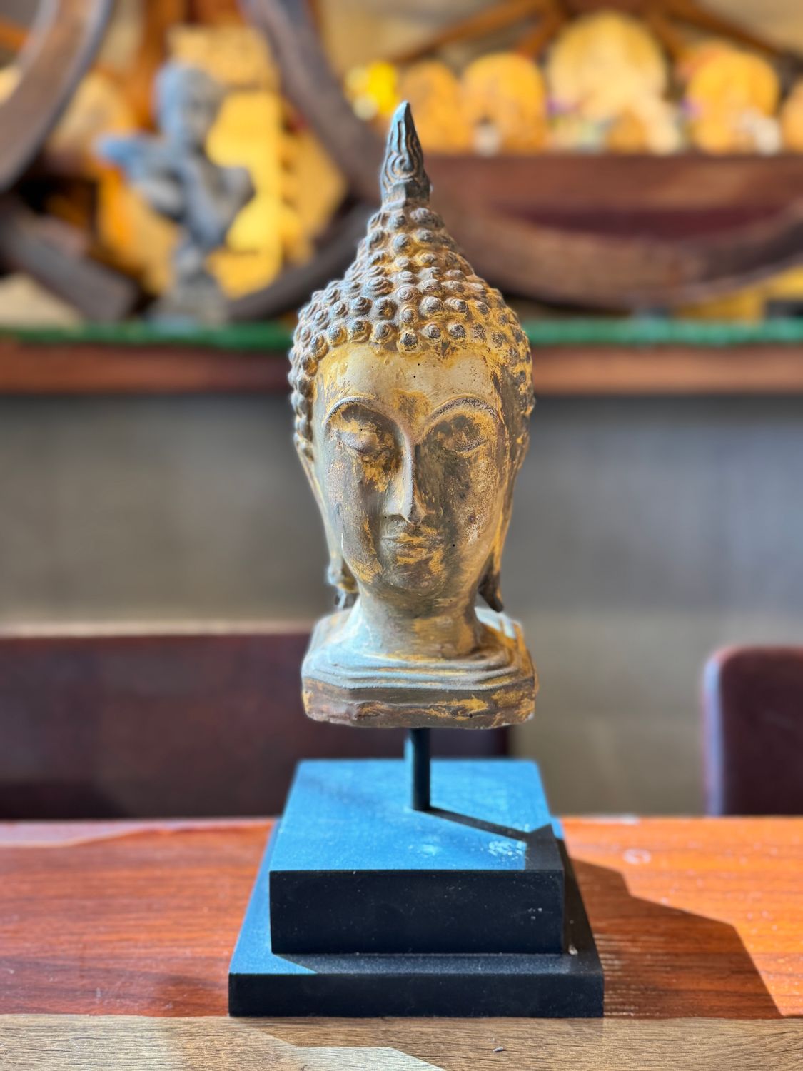 Handmade Sandstone Buddha Head Statue