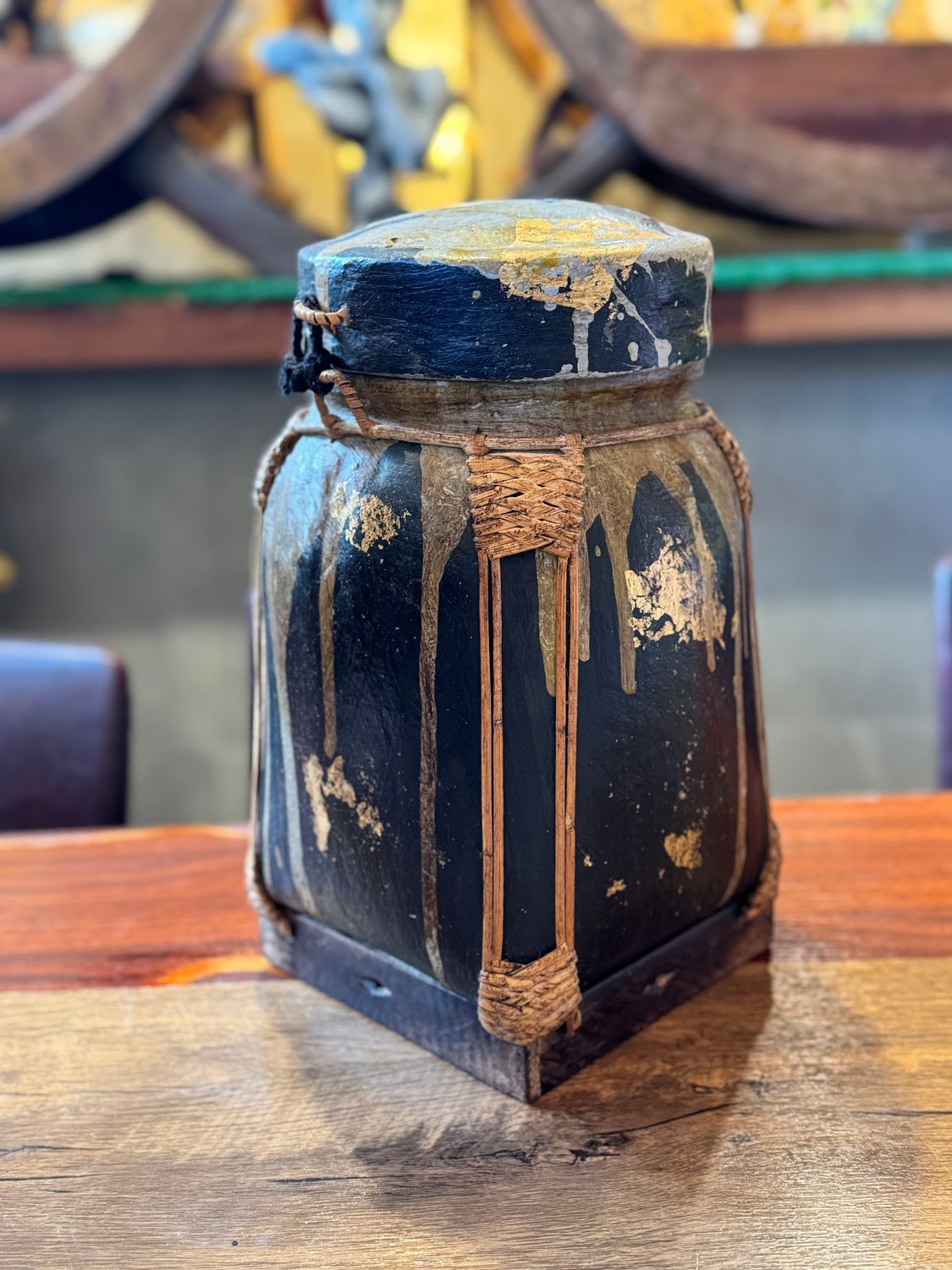 Spun Bamboo Rice Container (L)
