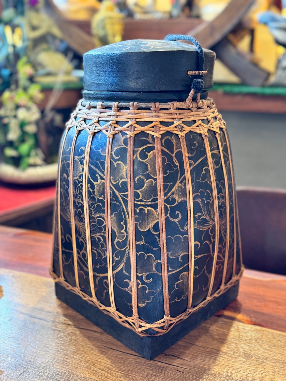 Spun Bamboo Rice Container (L)