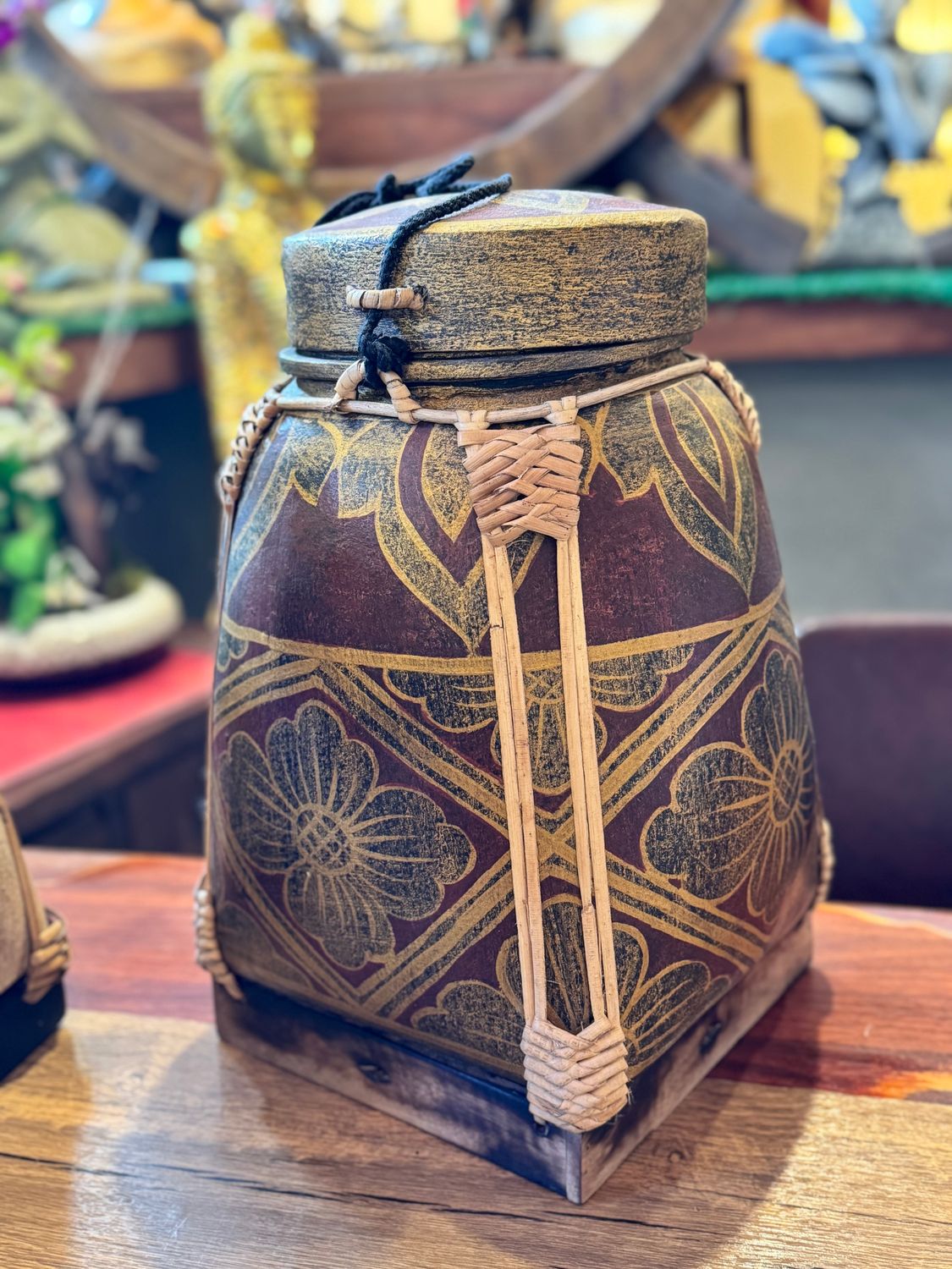 Spun Bamboo Rice Container (L)
