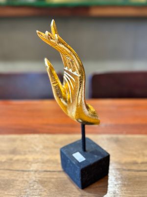 Wooden Buddha Gold Hand (S)