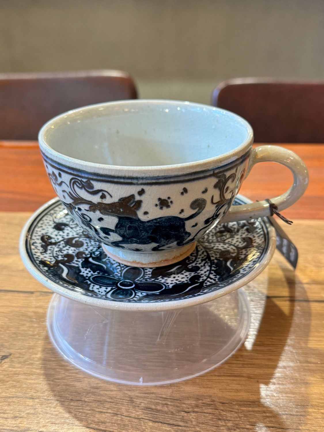 Ceramic Wiang-Khalong Coffee Cup with Coaster