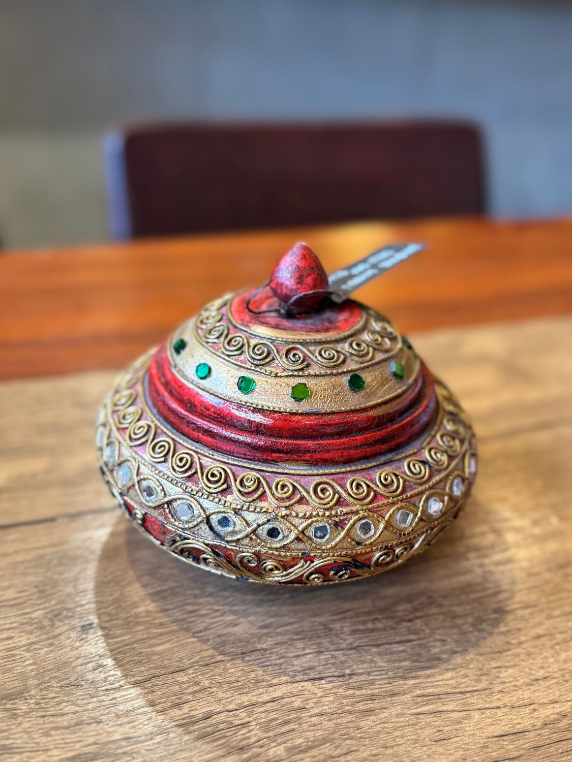 Handmade Wooden Deco Urn