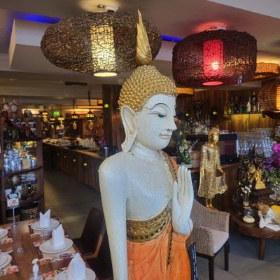 Standing Buddha - Orange robe 1.25 M