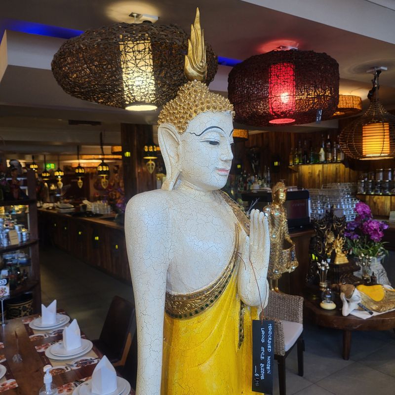 Standing Buddha - Yellow robe 1.25 M