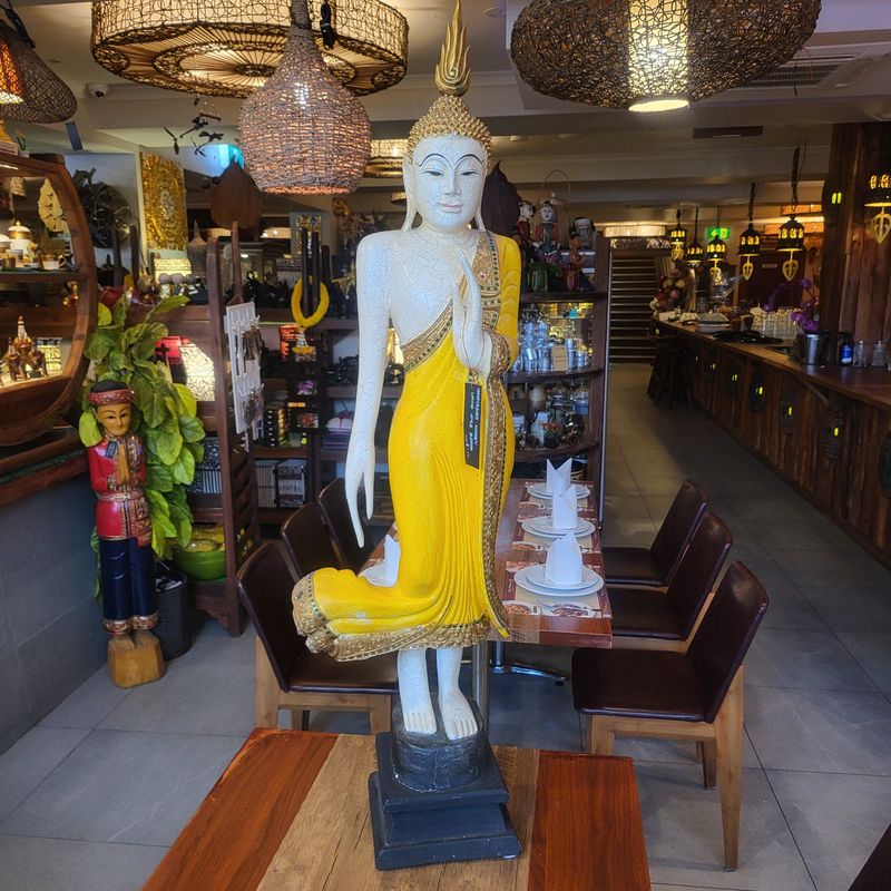 Standing Buddha - Yellow robe 1.25 M