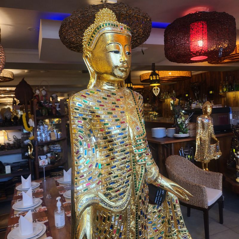 Standing Buddha - gold painted 1.15 M