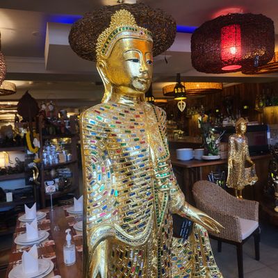 Standing Buddha - gold painted 1.15 M