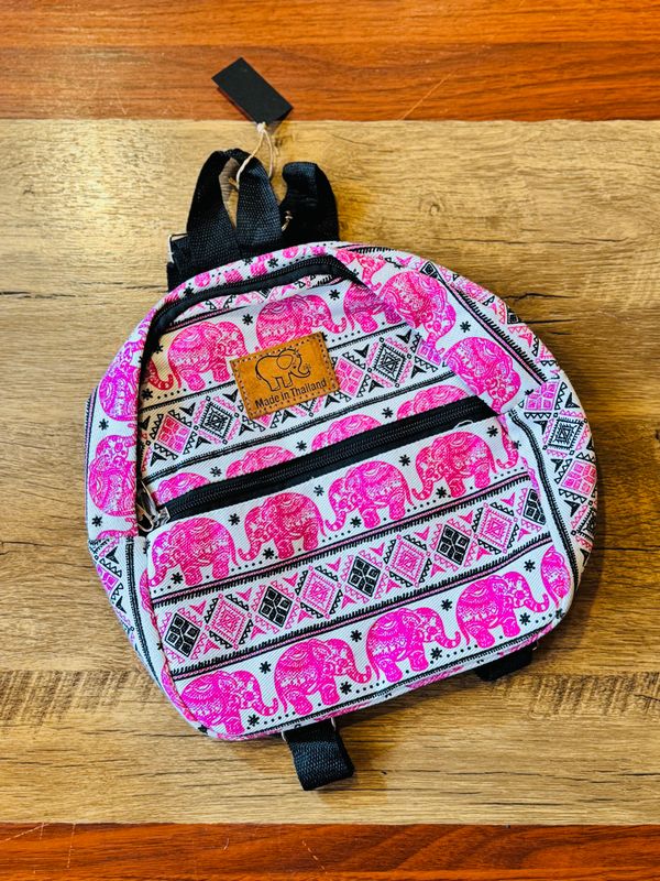 Thai Fabric Kids Backpack (Pink)