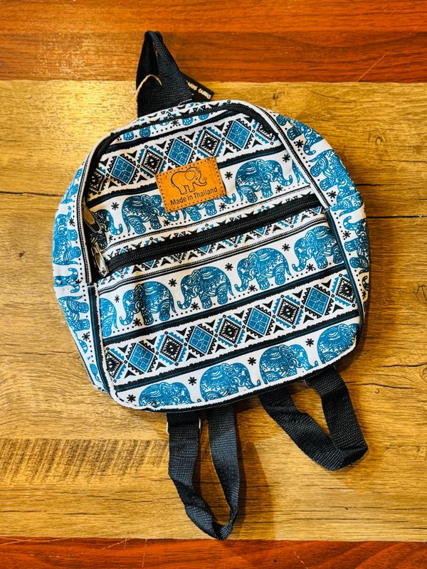 Thai Fabric Kids Backpack (Blue)