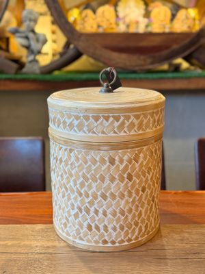 Spun Bamboo Box with Lid