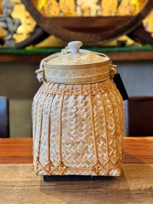 Spun Bamboo Rice Container (L)