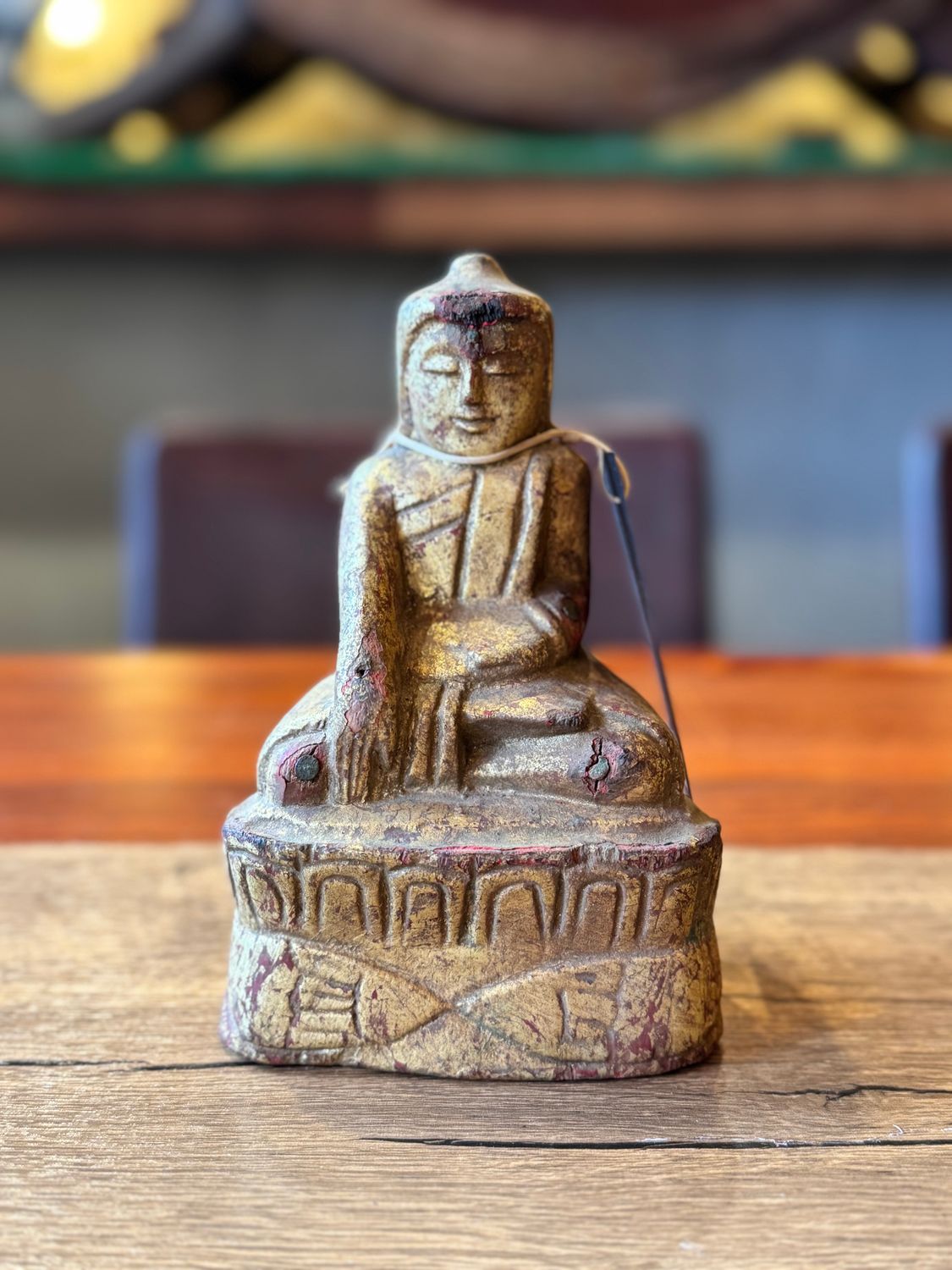 Hand Carved Wooden Buddha (S)