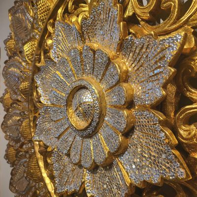 Golden Lotus Wall Art – 1.5m