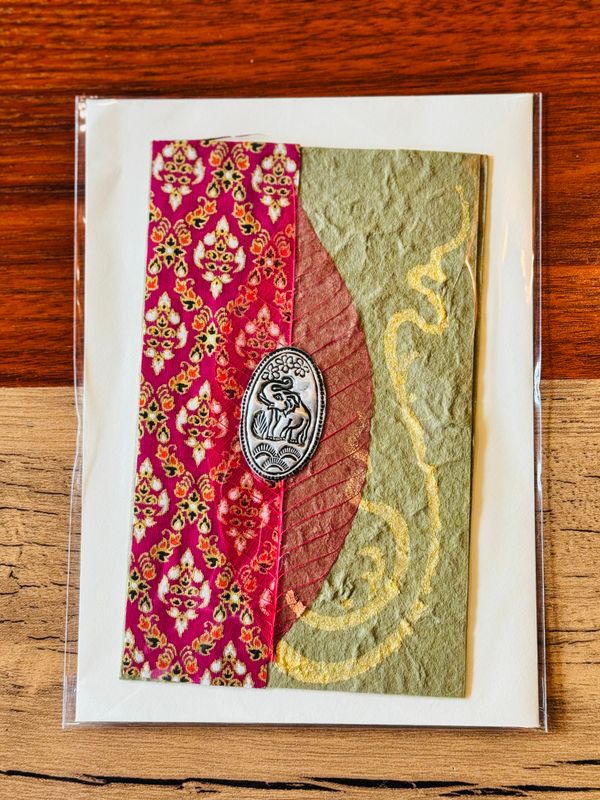 Handmade Saa Paper Greeting Card