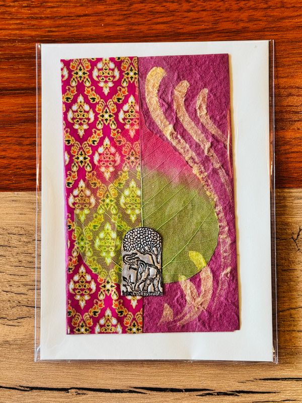 Handmade Saa Paper Greeting Card