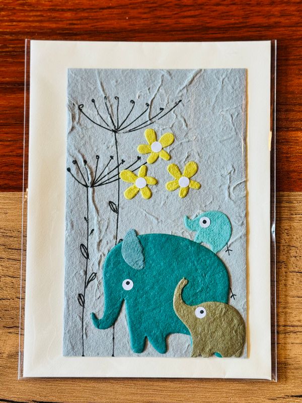 Handmade Saa Paper Greeting Card