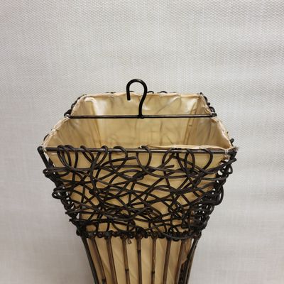 Handmade Rattan Lamp - Hanging white curved tower