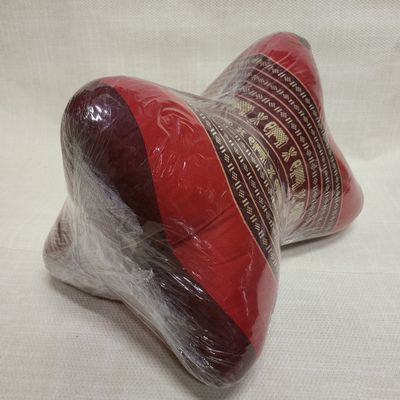Traditional Thai Triangle curved cushion - Red A