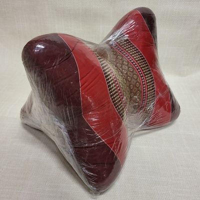 Traditional Thai Triangle curved cushion - Red B