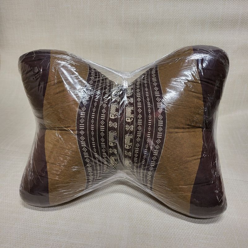 Traditional Thai Triangle curved cushion - Brown