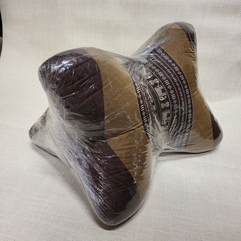 Traditional Thai Triangle curved cushion - Brown